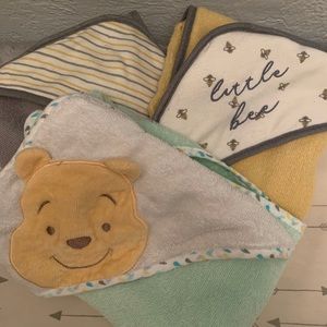 Pooh Bath Hooded Towel Set
